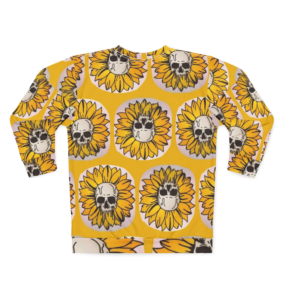 Sunflower Skull Sweatshirt, Trendy Streetwear, Fall Fashion, Unique Gift for Her, Casual Comfort, Perfect for Halloween