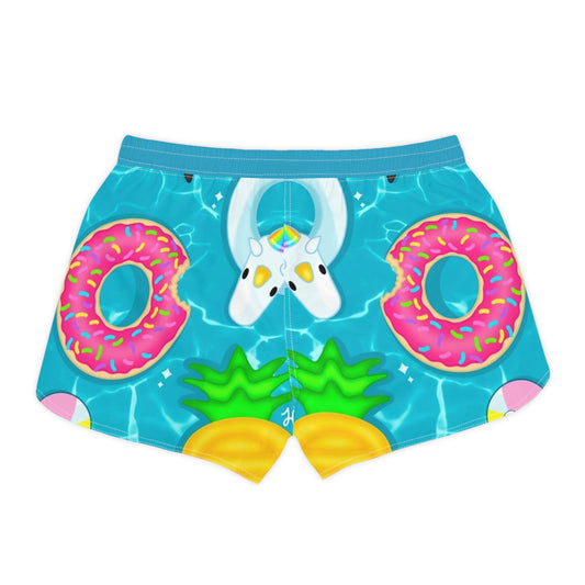 Fun Printed Women's Casual Shorts - Summer Vibes with Donuts and Pineapples