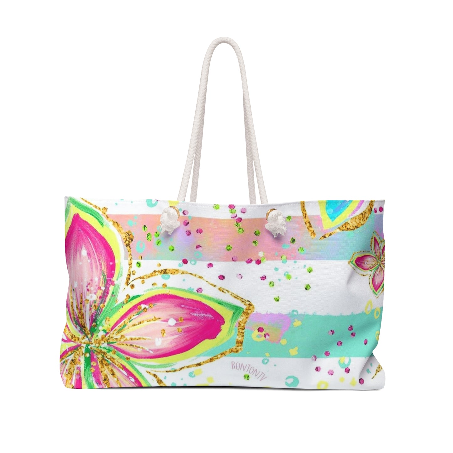 Vibrant Floral Weekender Bag – Ideal for Travel & Beach Getsaways