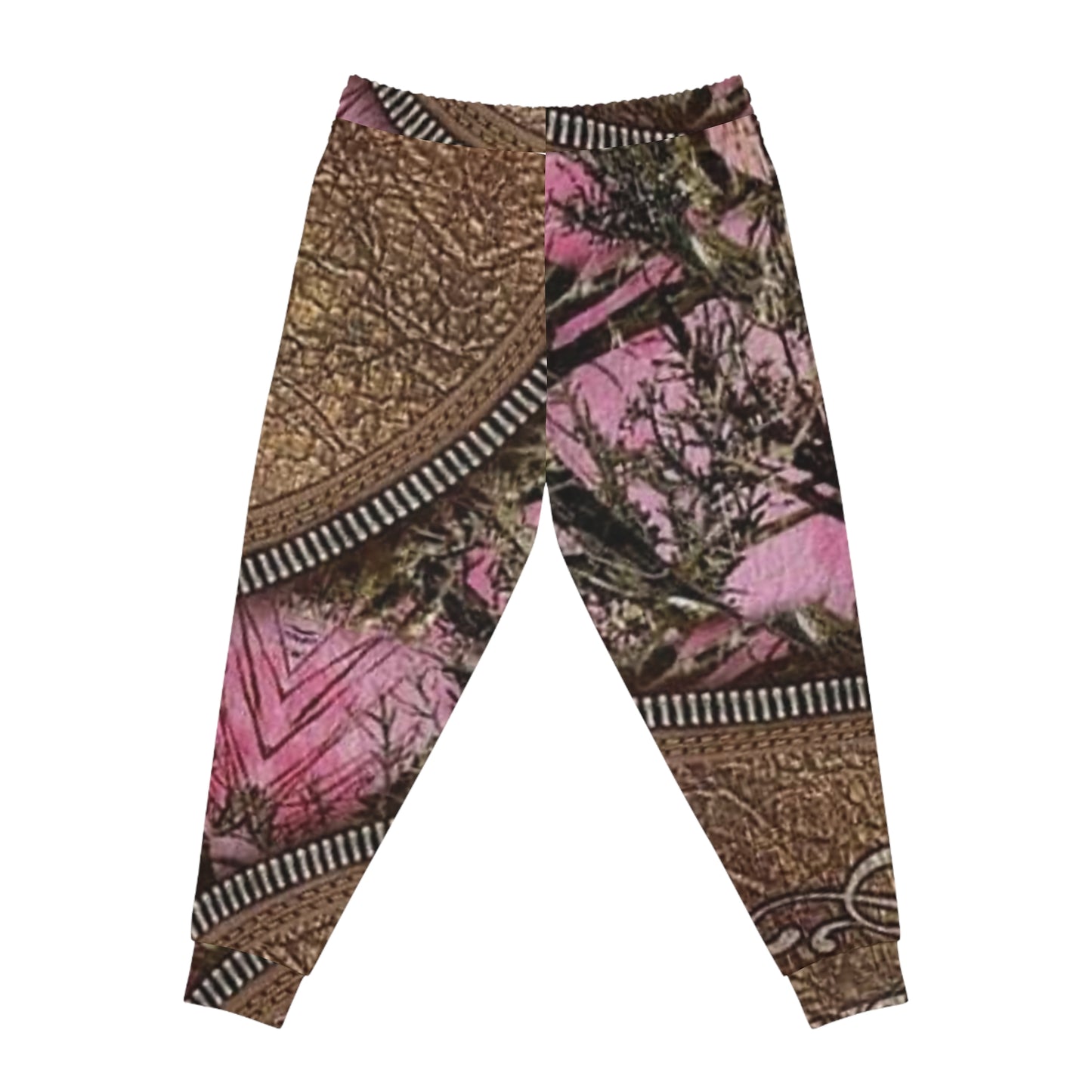 Camo Deer Athletic Joggers — Pink Woodland All-Over Print