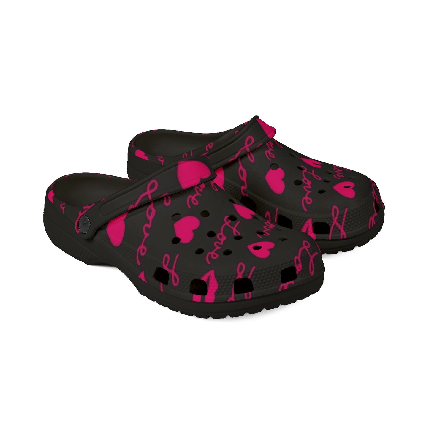 Love Lips and HeartyPrint EVA Foam Clogs - Fun and Comfortable Footwear for Every Occasion