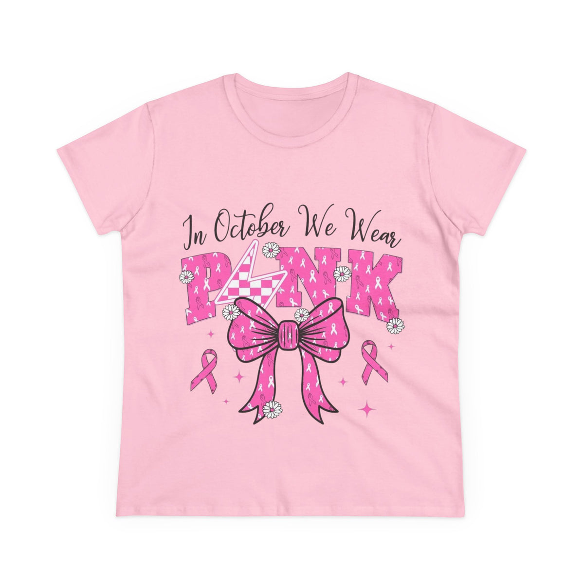 Breast Cancer Awareness Tee — "In October We Wear Pink" Women's T-Shirt