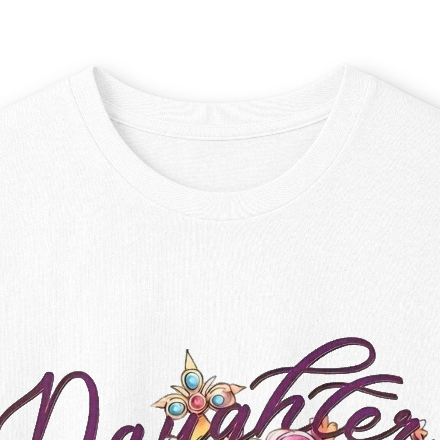 Daughters King Long Sleeve Tee — Watercolor Crown Graphic