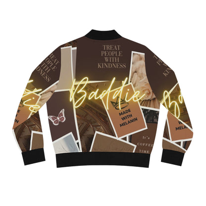 Baddie Neon Script Bomber Jacket
