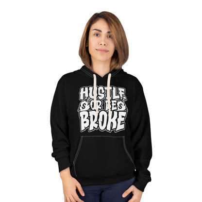 Hustle or Be Broke Unisex Pullover Hoodie, Motivational Hooded Sweatshirt for Entrepreneurs, Casual Lifestyle Apparel, Gift for Hustlers