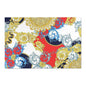 Baroque Scroll Area Rug — Red, Blue & Gold Ornate Accent Rug