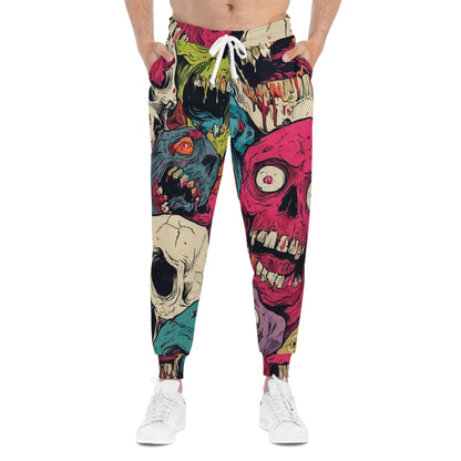 Skull Mashup Joggers — Colorful Horror Graphic Athletic Pants