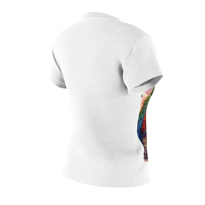 Vacation Vibes Damen Cut &amp; Sew T-Shirt - Tropischer Papagei &amp; Cocktail Design