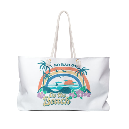 No Bad Days Beach Weekender Bag - Ideal for Vacation and Summer Fun