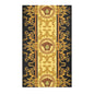 Baroque Medusa Area Rug — Ornate Gold & Black Decorative Floor Runner