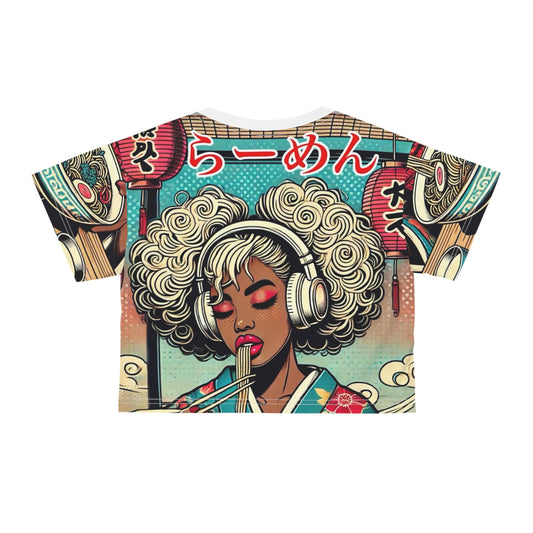 Japanisches Ramen Art Crop Tee – Stylisches Streetwear Top für Food-Liebhaber