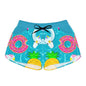 Fun Printed Women's Casual Shorts - Summer Vibes with Donuts and Pineapples