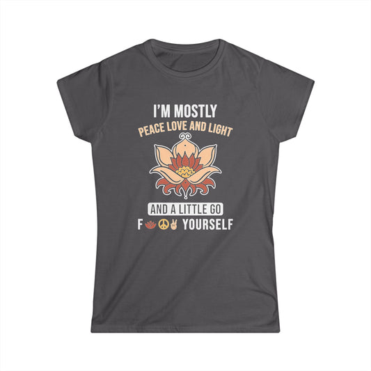 "I'm Mostly Love and Light" Women's Tee — Softstyle Casual Graphic Shirt
