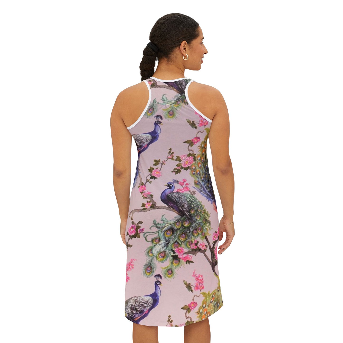 Floral Peacock Dress for Spring Fairs and Summer Outings
