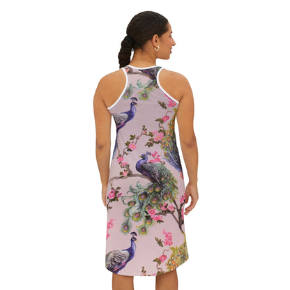 Floral Peacock Dress for Spring Fairs and Summer Outings