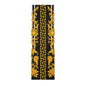 Baroque Gold Scroll Area Rug — Black & White Striped Medallion Accent Rug