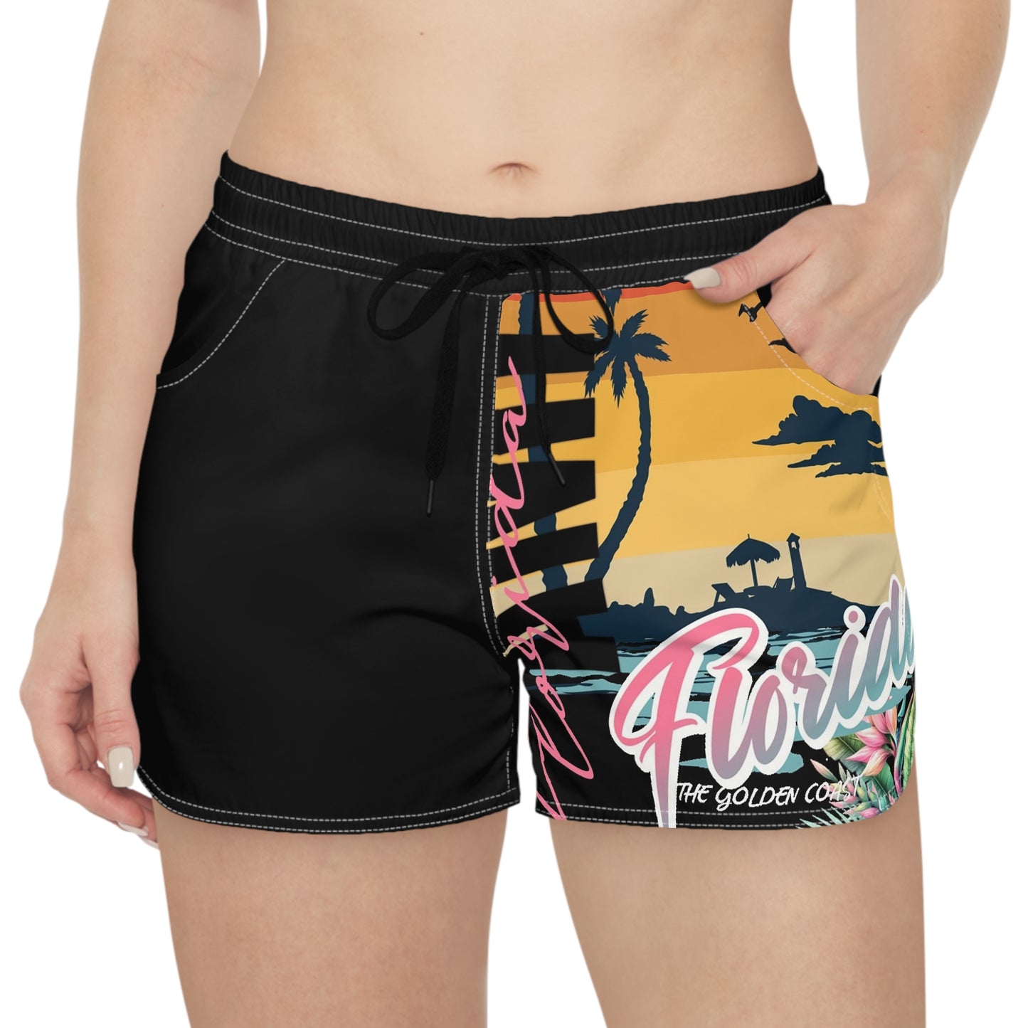 Florida Sunset Women's Casual Shorts - Beach Vibe Summerwear