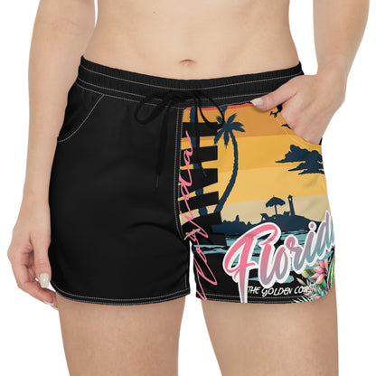 Florida Sunset Women's Casual Shorts - Beach Vibe Summerwear