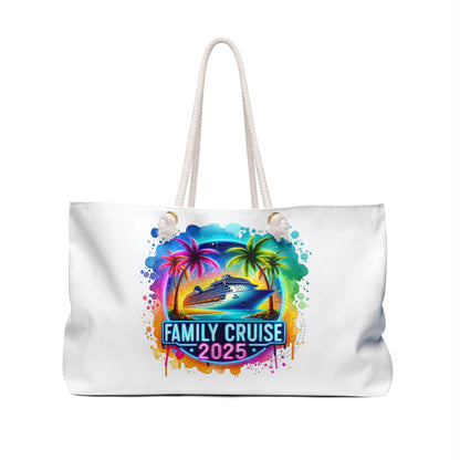 Vibrant Family Cruise 2025 Vacay Tote Bag - Perfect for Summer Vacations