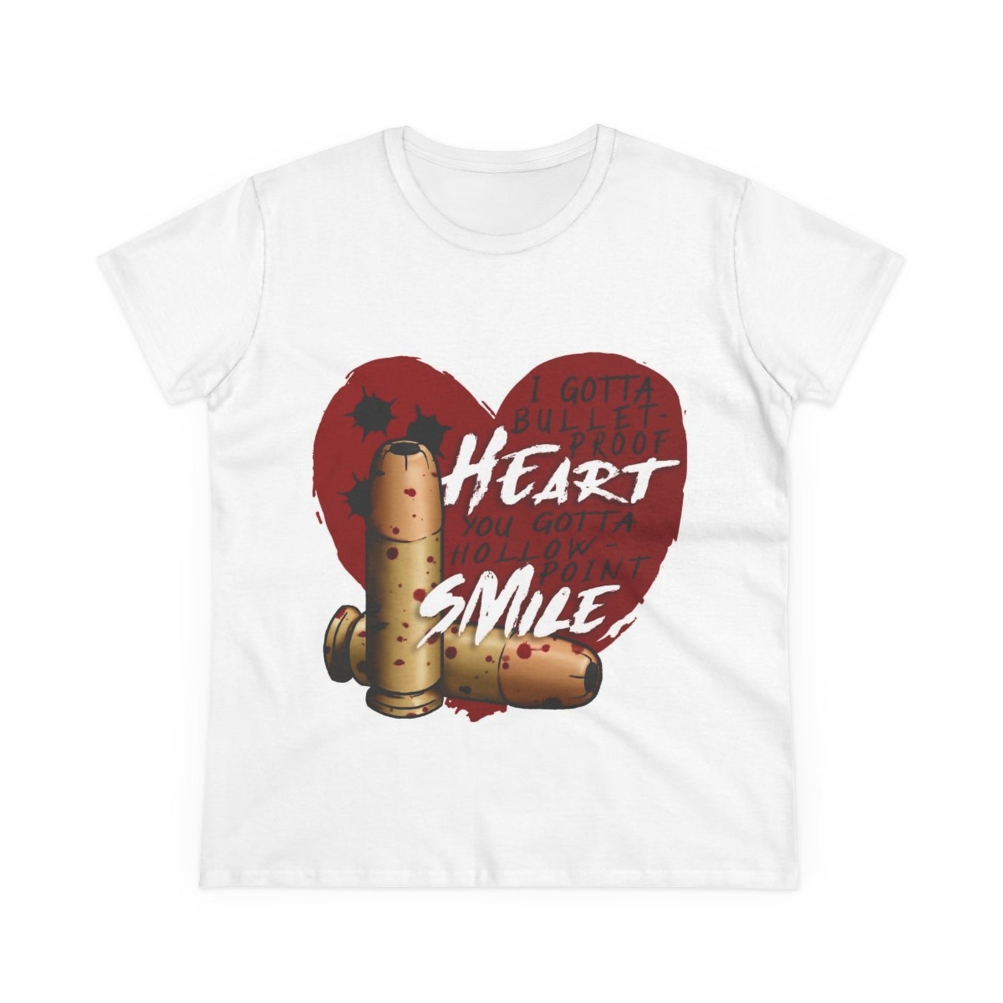 Heart Smile Graphic Tee, Casual Women’s Cotton T-Shirt, Fun Gift, Humor Apparel, Everyday Wear, Valentine's Day Shirt