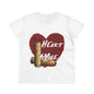 Heart Smile Graphic Tee, Casual Women’s Cotton T-Shirt, Fun Gift, Humor Apparel, Everyday Wear, Valentine's Day Shirt