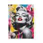 Marilyn Pop Art Velveteen Plush Blanket — Colorful Retro Glam Throw