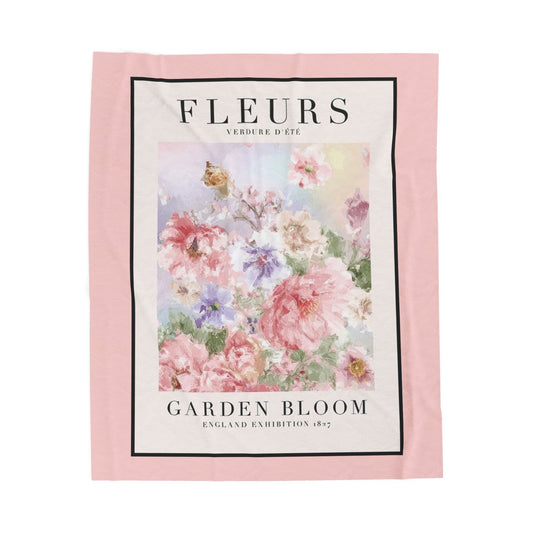 Floral 'Fleurs Garden Bloom' Velveteen Plush Blanket