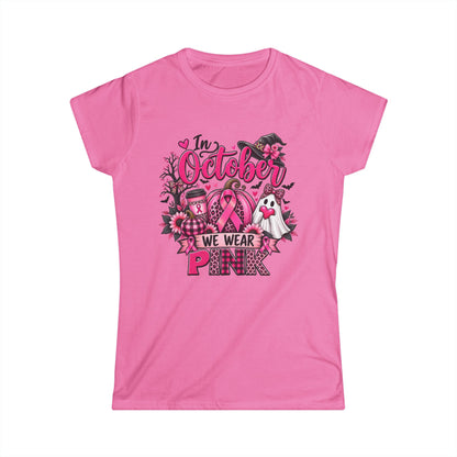Breast Cancer Awareness Women's Tee — In October We Wear Pink