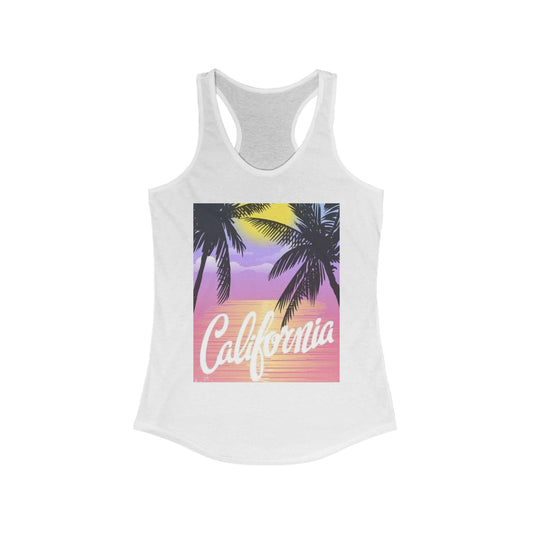 California Sunset Women’s s Racerback Tank - Tropical Vibes Tee