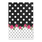 Polka Dot Rose Area Rug — Black & White Vintage Floral Accent Rug