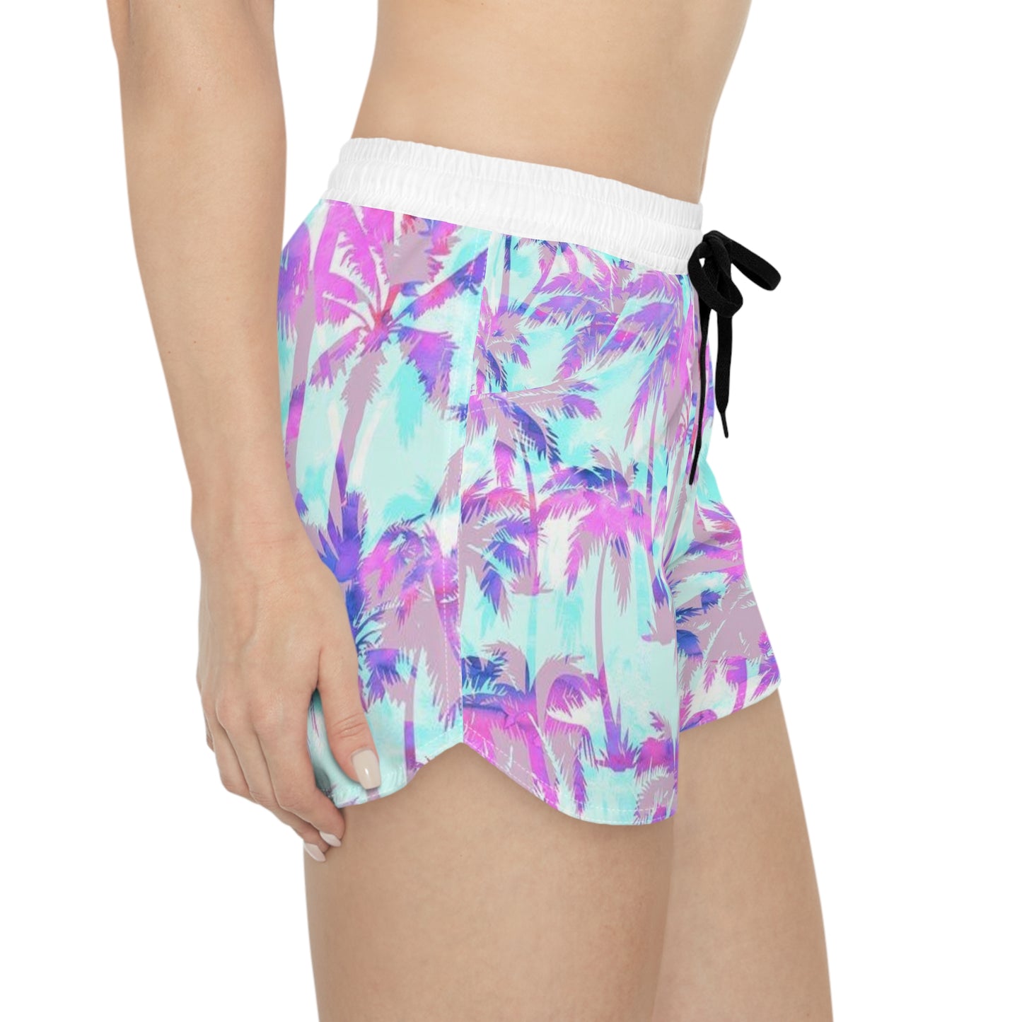 Tropical Palm Trees Print Women's Casual Shorts - Relaxed Beachwear for Summer Vibes