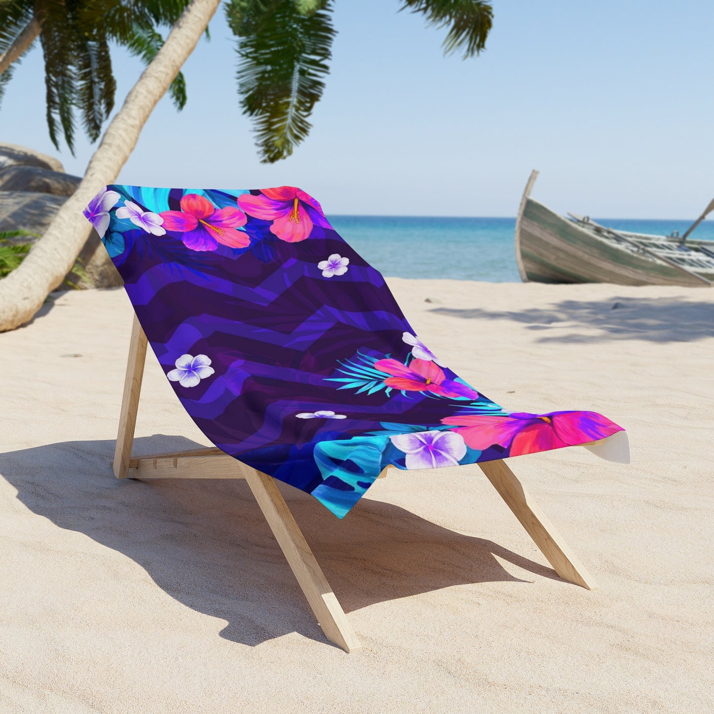 Tropical Paradise Beach Towel - Vibrant Floral Design for Summer Fun