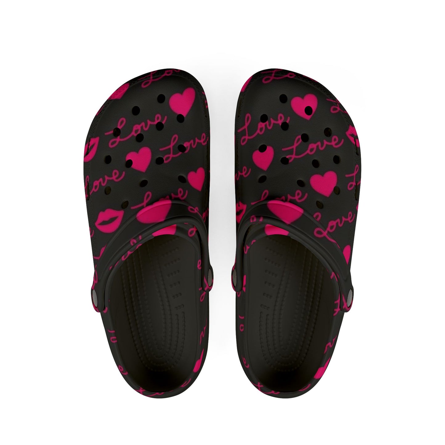 Love Lips and HeartyPrint EVA Foam Clogs - Fun and Comfortable Footwear for Every Occasion