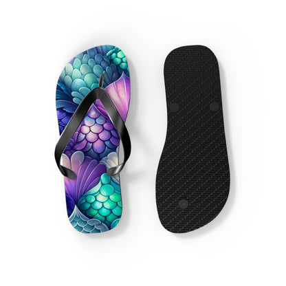 Vibrant Mermaid Scale Flip Flops for Summer Fun