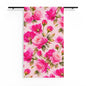 Sheer Floral Curtain - Pink Rose Window Panel for Living Room & Bedroom