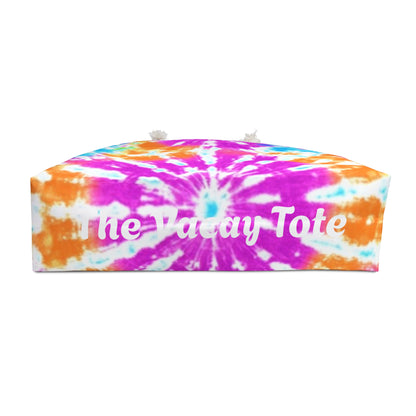 Colorful Tie-Dye Vacay Tote Bag - Perfect for Travel and Festivals