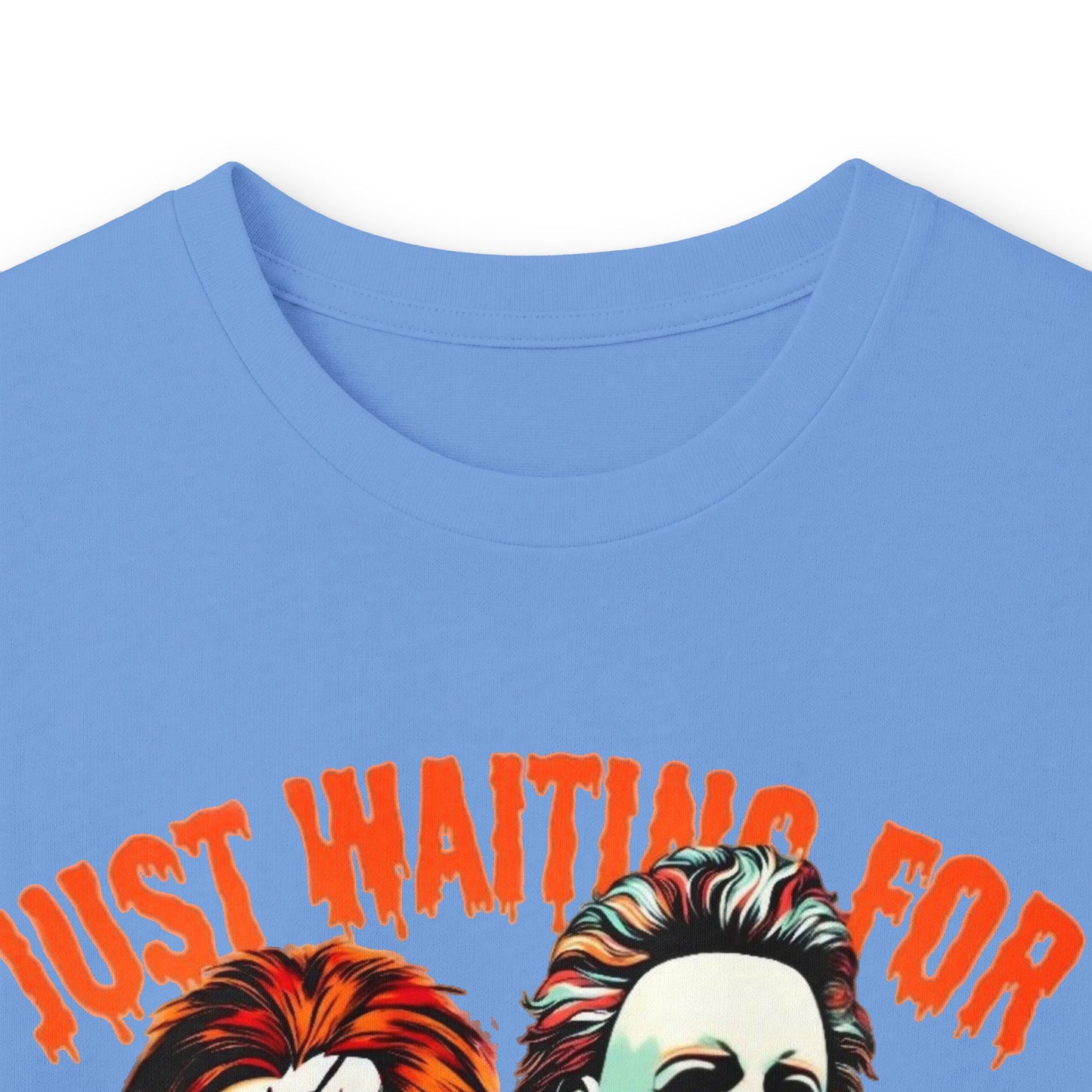 Halloween Horror Icons Long Sleeve Tee – "Just Waiting for Halloween"