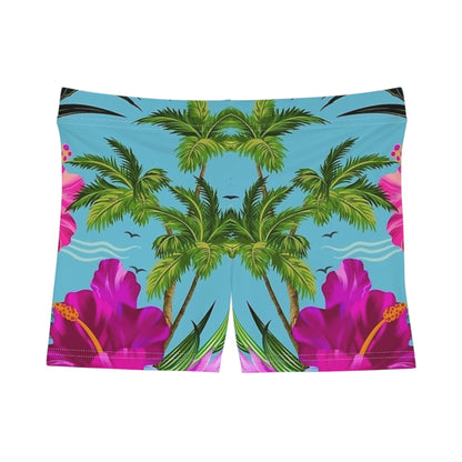 Tropical Floral Print Women's Shorts