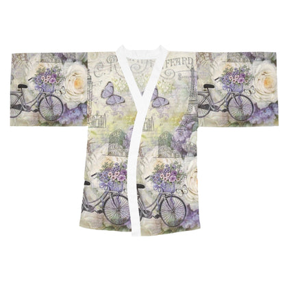 Chic Floral Long Sleeve Kimono Robe - Perfect for Relaxation and Special Occasions