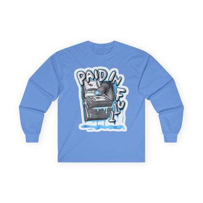 Paid in Full Long Sleeve Tee,  Cotton Shirt, Trendy Graphic Tee, Perfect Gift for Music Lovers, Casual Wear, Comfortable Fashion