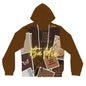 Baddie Script Collage Full‑Zip Hoodie