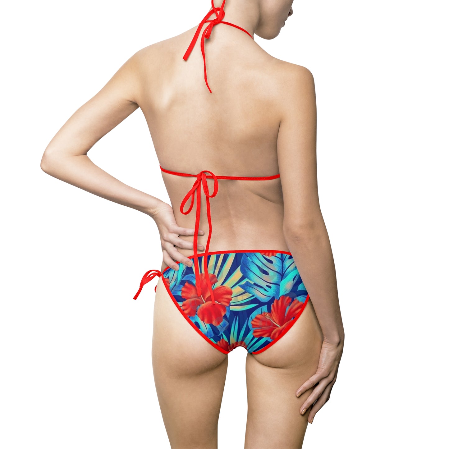 Bikini-Badeanzug für Damen mit tropischem Blumenmuster – Strandtaugliche Bademode für Sommerspaß