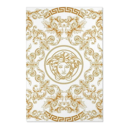 Baroque Medusa Area Rug – Gold Ornate Decorative Accent Rug