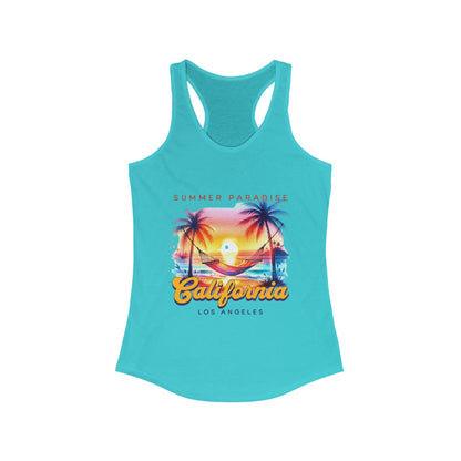 California Summer Paradise Racerback Tank