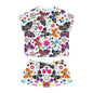 Colorful Butterfly Short Pajama Set for Women - Perfect for Sleepwear & Lounging