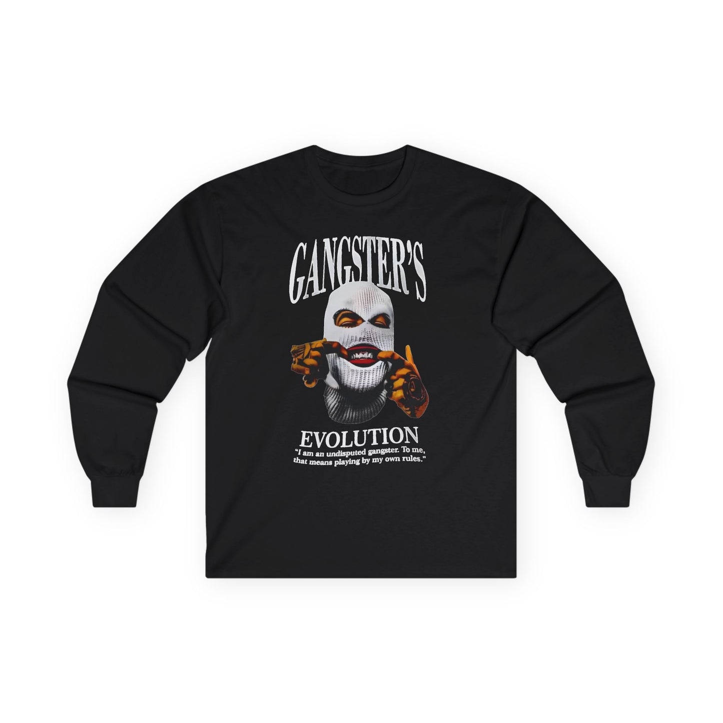 Gangster's Evolution Long Sleeve Tee — Shiesty Mask Graphic Shirt
