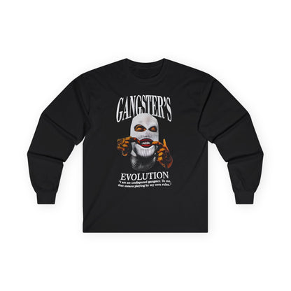 Gangster's Evolution Long Sleeve Tee — Shiesty Mask Graphic Shirt