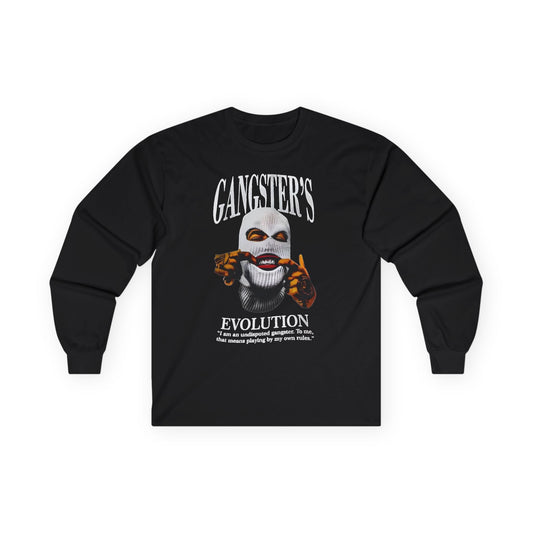 Gangster's Evolution Long Sleeve Tee — Shiesty Mask Graphic Shirt
