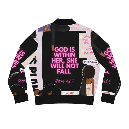 Inspiring Women's Bomber Jacket, Empowerment Apparel, Motivational Jacket, Gift for Her, Self-Love Fashion, Affirmation Style