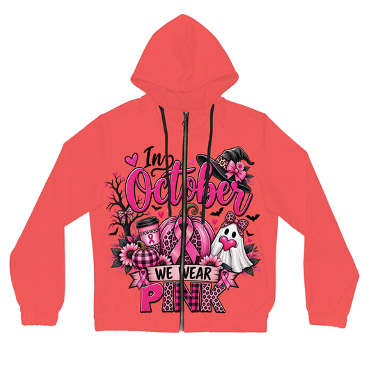 October We Wear Pink Full-Zip Hoodie